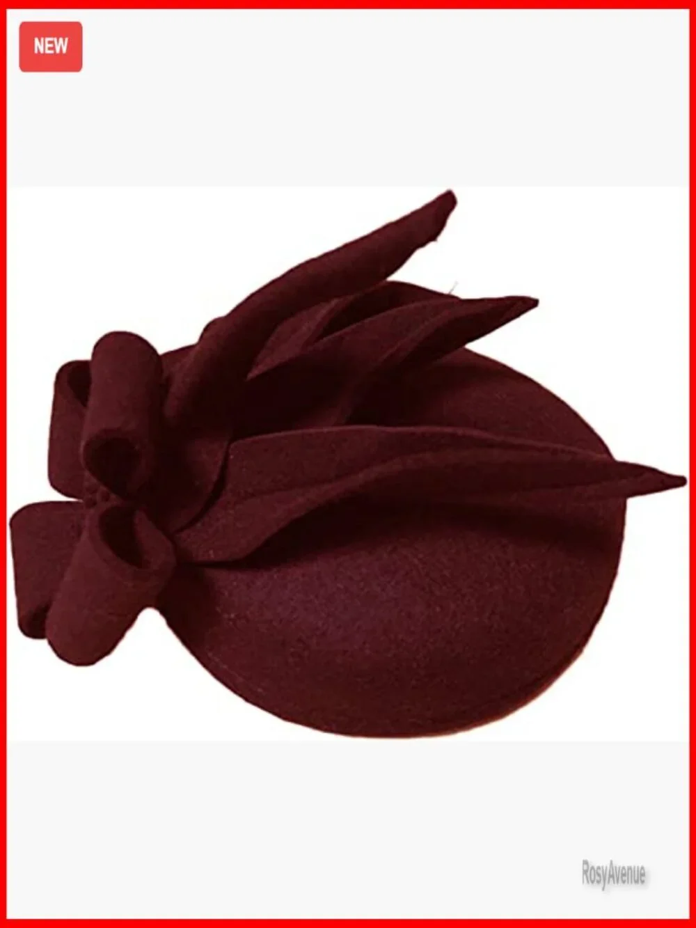 Vintage Wool Felt Cloche Fedora Hat Winter Church Wedding Derby